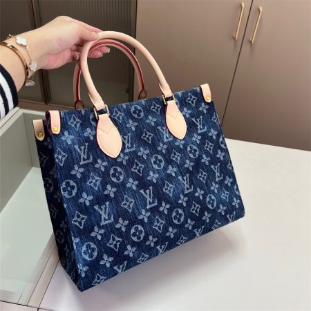 High quality denim boots & Tote bag set free shipping LOV #29450 - Image 2