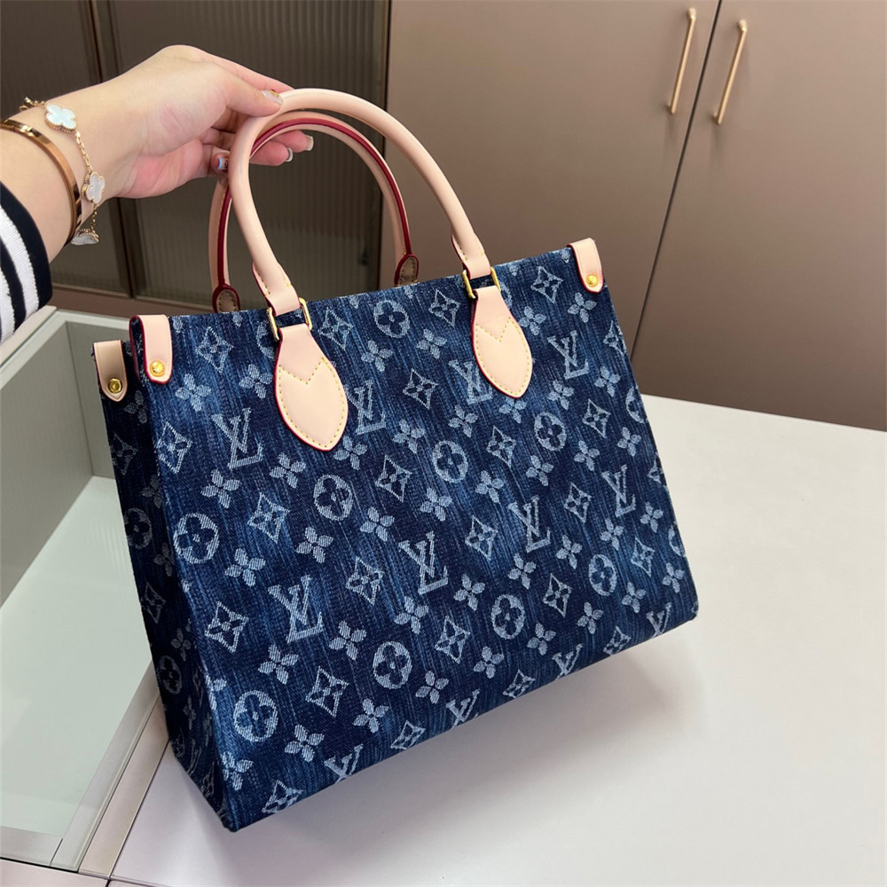 High quality denim boots & Tote bag set free shipping LOV #29450 - Image 2