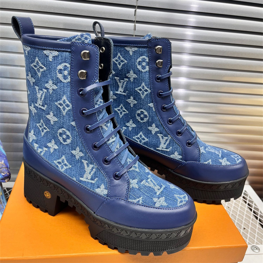 High quality denim boots & Tote bag set free shipping LOV #29450 - Image 3