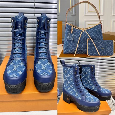 High quality boots & shoulder bag set free shipping LOV #29455