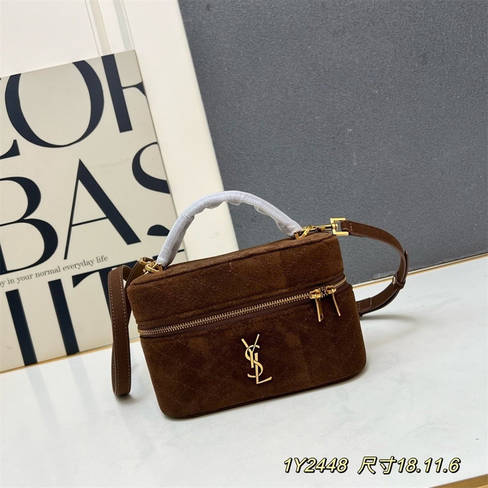 Top quality suede makeup bag size:18*11.5*6.5cm LSY #29464 - Image 2