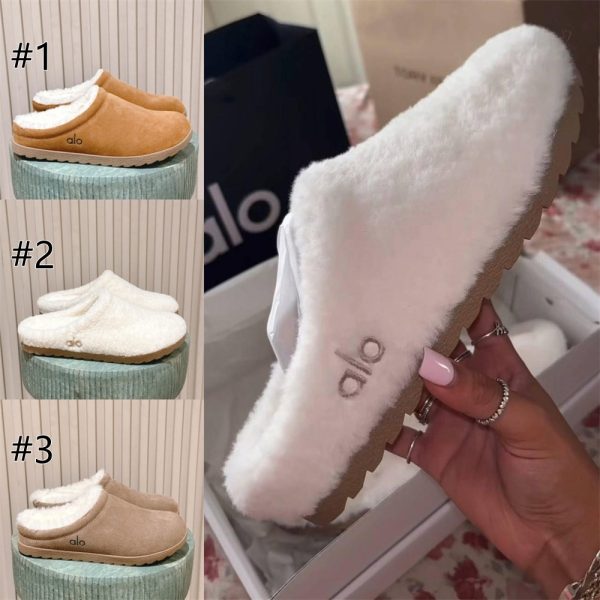 High quality fuzzy slipper size:5-9 with box ALO #29905,Top Quality Shoes