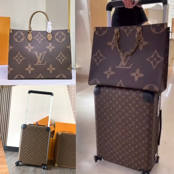 High quality Trolley case & Tote bag set free shipping LOV #29914