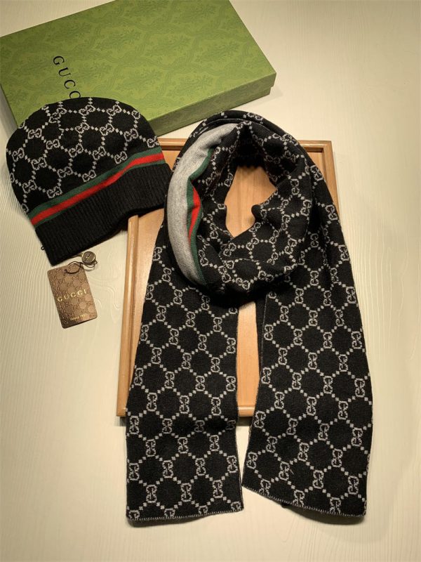 Wholesale Fashionable scarf & hat set GUI #A0312