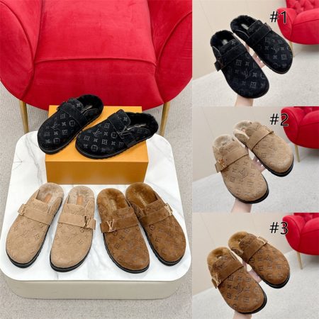 High quality couple fuzzy slipper size:5-11 with box LOV #30003,Top Quality Shoes