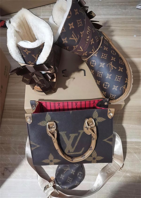 1 set boots & Tote bag free shipping LOV #30030
