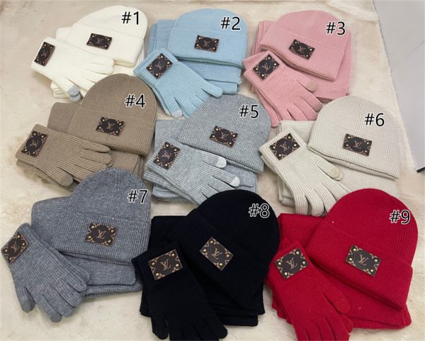 Wholesale knitted scarf & hat & gloves set CHL #30064,Accessories
