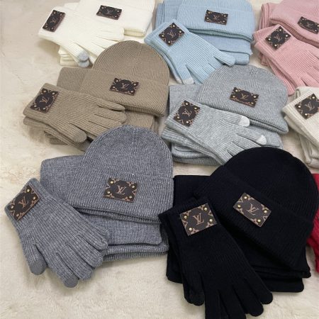 Wholesale knitted scarf & hat & gloves set CHL #30064,Accessories - Image 2