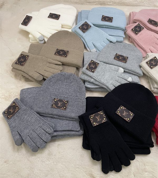 Wholesale knitted scarf & hat & gloves set CHL #30064,Accessories
