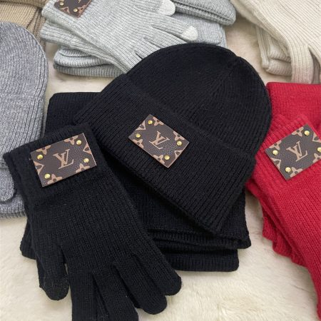 Wholesale knitted scarf & hat & gloves set CHL #30064,Accessories - Image 3