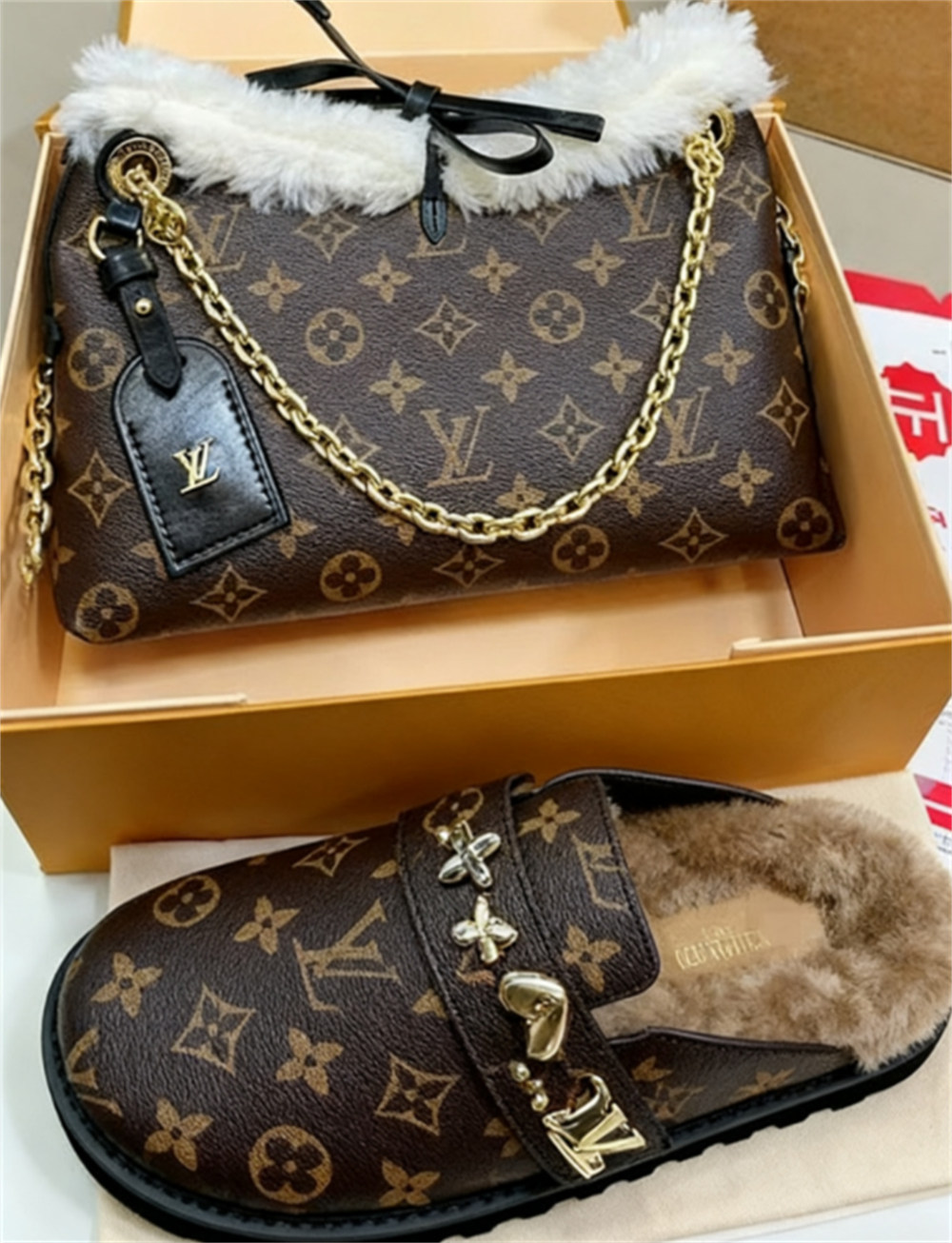 High quality slipper & shoulder bag free shipping LOV #30157 - Image 1