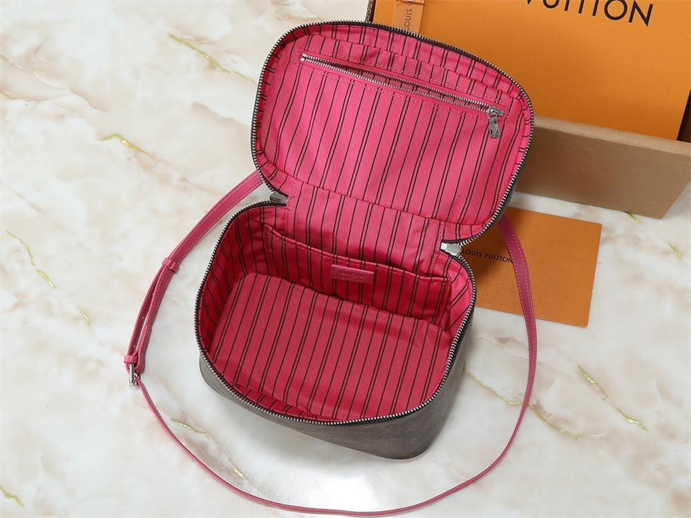 Top quality leather makeup bag size:24*18*14.5cm LOV #30223 - Image 3
