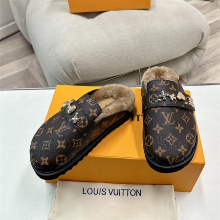 High quality couple fuzzy slippers size:5-11 with box free shipping LOV #30264 - Image 3