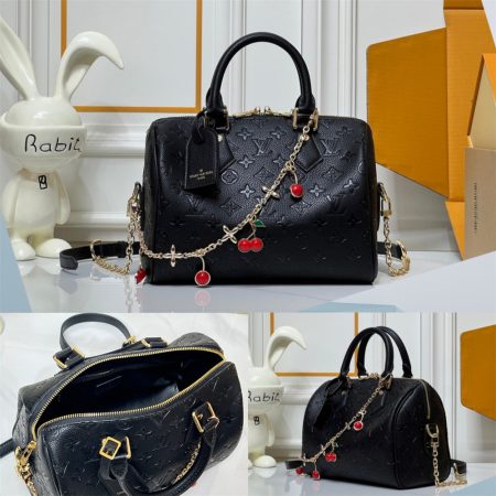 Top qulaity leather handbag speedy size:25cm LOV #30299