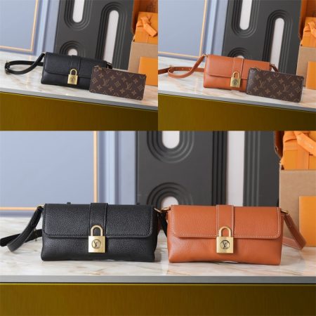 Top quality leather shoulder bag size:22*13*3.5cm LOV #30301
