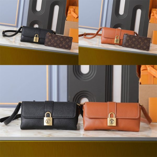 Top quality leather shoulder bag size:22*13*3.5cm LOV #30301