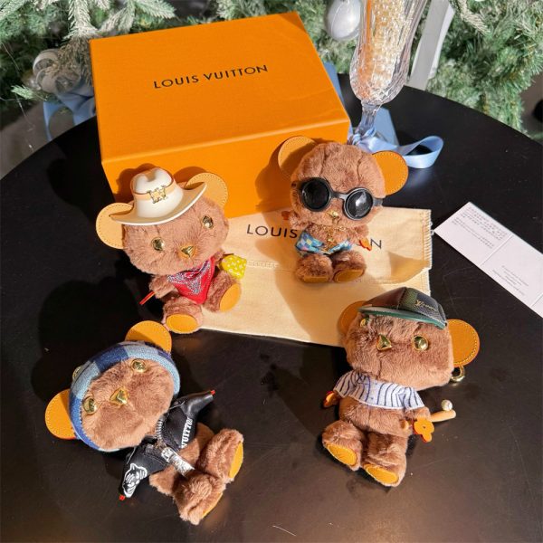 High qualit bear plush keychain with box LOV #30365