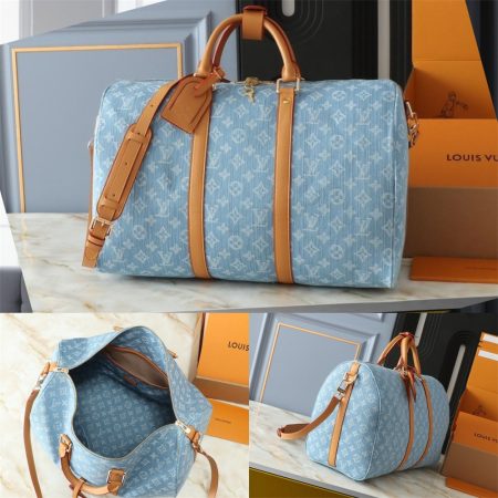 Top quality denim duffel luggage bag size:45*27*20cm LOV #30461