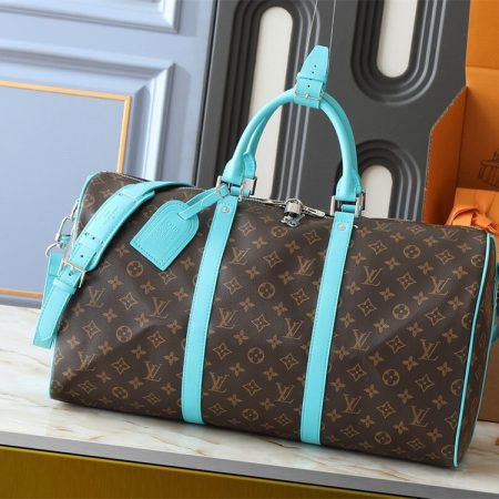 Top quality leather duffel luggage bag size:50*29*23cm LOV #30616 - Image 2