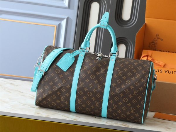 Top quality leather duffel luggage bag size:50*29*23cm LOV #30616