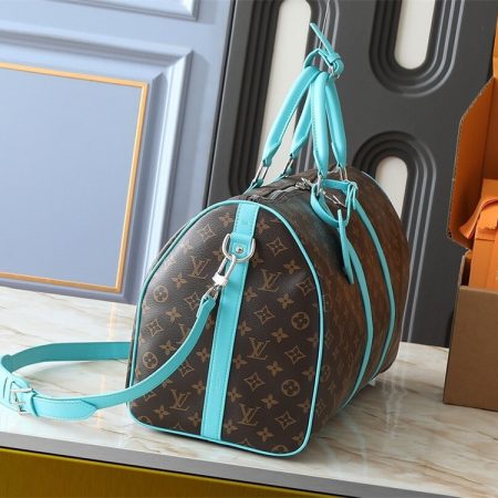 Top quality leather duffel luggage bag size:50*29*23cm LOV #30616 - Image 4