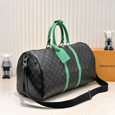 Top quality leather duffel luggage bag size:45cm/50cm/55cm LOV #30617 - Image 2