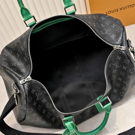 Top quality leather duffel luggage bag size:45cm/50cm/55cm LOV #30617 - Image 3