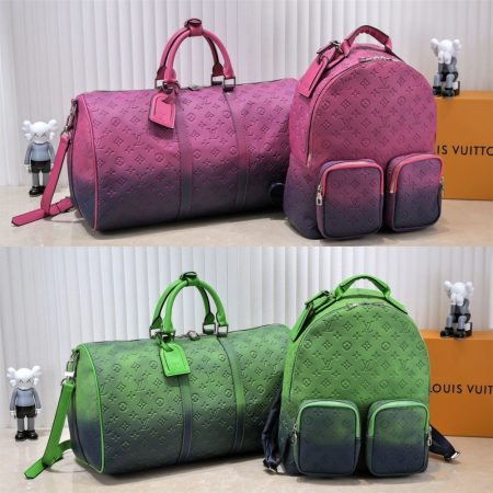 Top quality leather backpack/ duffel luggage bag LOV #30618