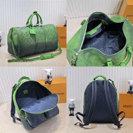 Top quality leather backpack/ duffel luggage bag LOV #30618 - Image 3