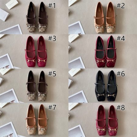 1pair ballet shoes size:5-9 with box free shipping GUI #30637