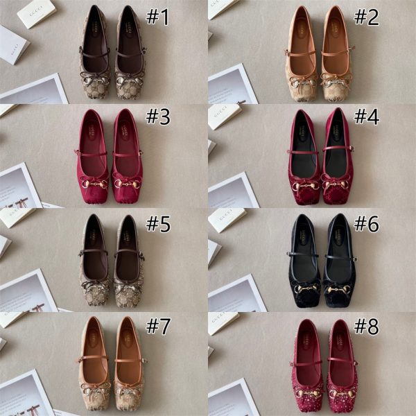 1pair ballet shoes size:5-9 with box free shipping GUI #30637