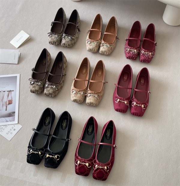 1pair ballet shoes size:5-9 with box free shipping GUI #30637