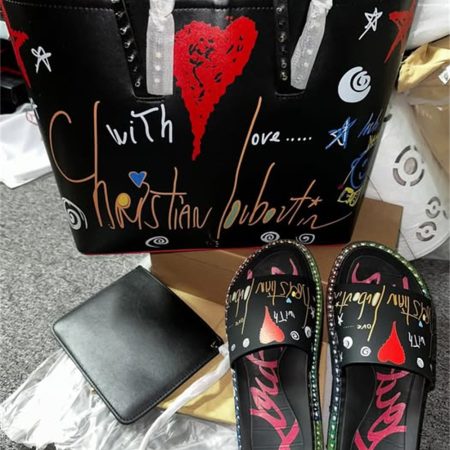 High quality slippers & Tote bag set free shipping CLN #30711