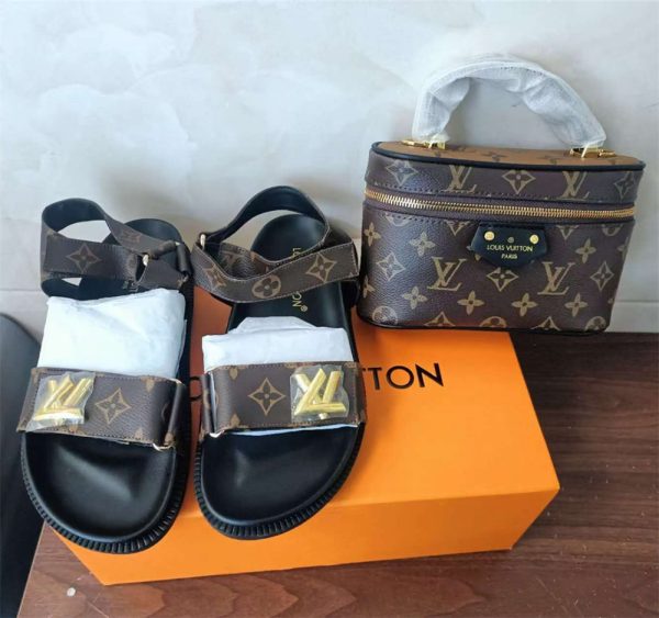 1 set fashion sandals & handbag free shipping LOV #30767