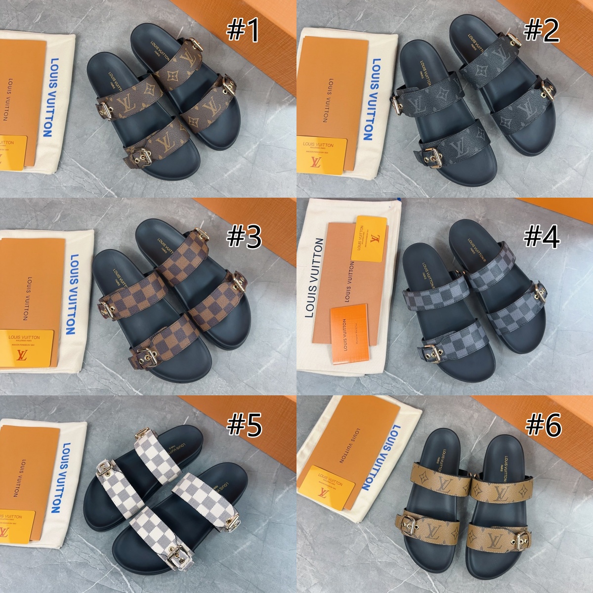 High quality couple slipper size:5-12 with box LOV #30792 - Image 1