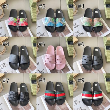 High quality couple slipper size:5-12 with box GUI #30800