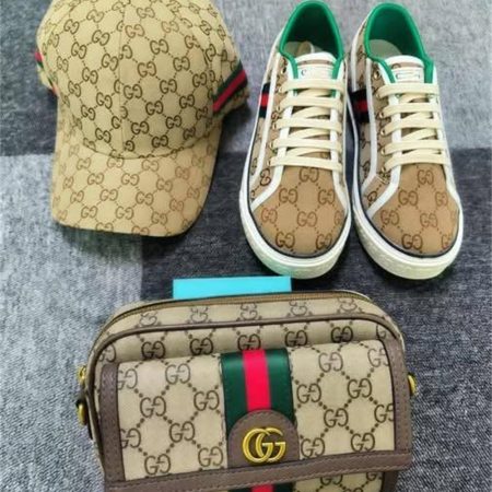 High quality sneaker & messenger bag & hat set free shipping GUI #30820