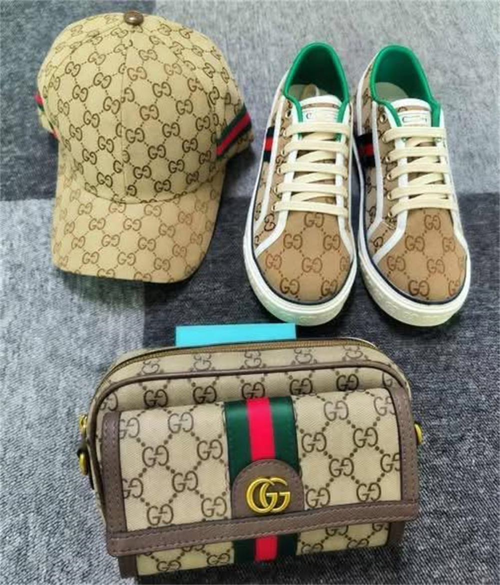High quality sneaker & messenger bag & hat set free shipping GUI #30820 - Image 1