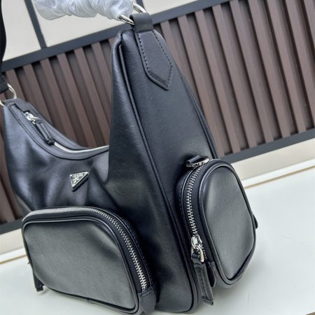 Top quality leather shoulder bag size:32*27*12cm PRA #30824 - Image 2