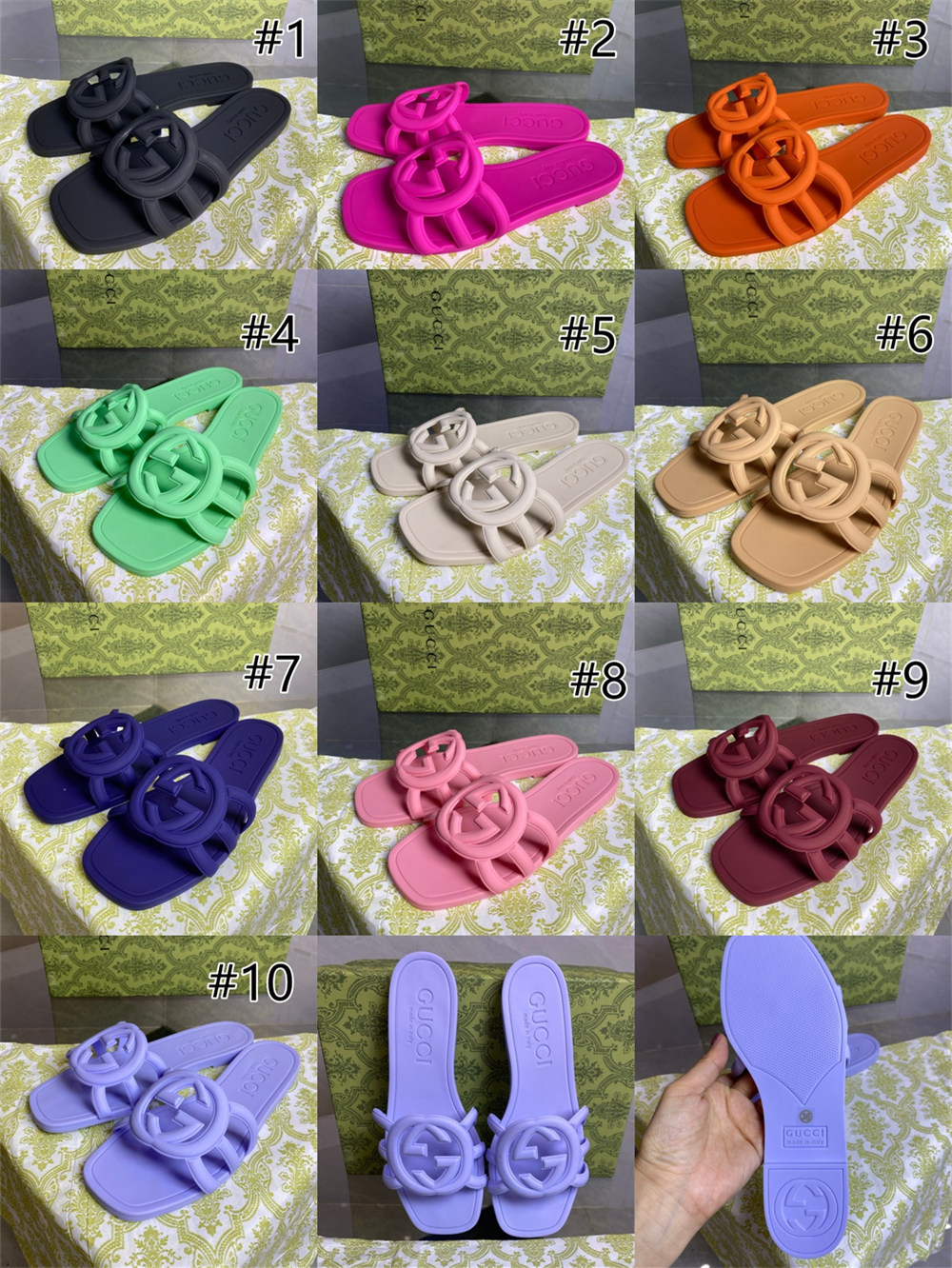 High quality slipper size:5-10 with box GUI #30899 - Image 1