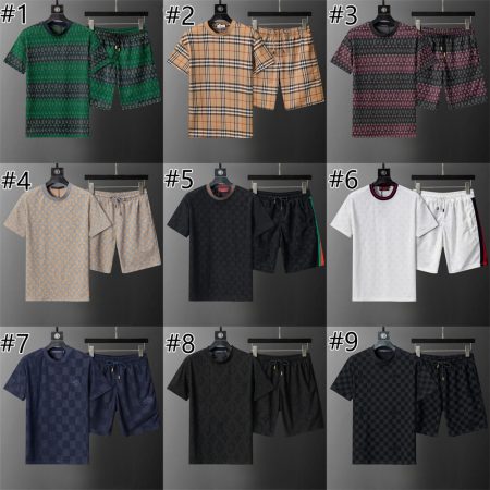 High quality short-sleeved suit for men size:M-3XL #30957