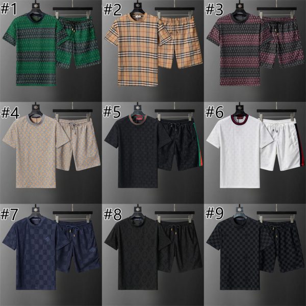 High quality short-sleeved suit for men size:M-3XL #30957
