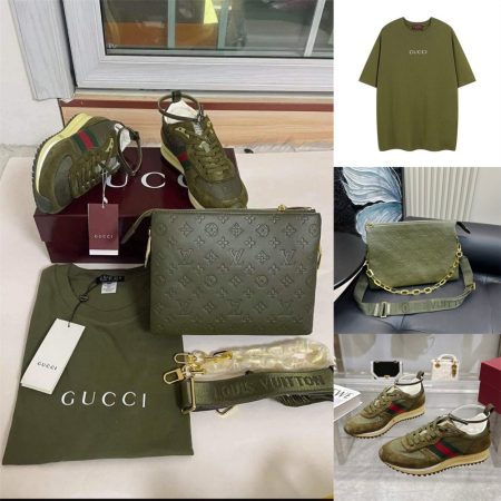 High qulaity sneaker & shoulder bag & T-shirt set free shipping GUI #30969