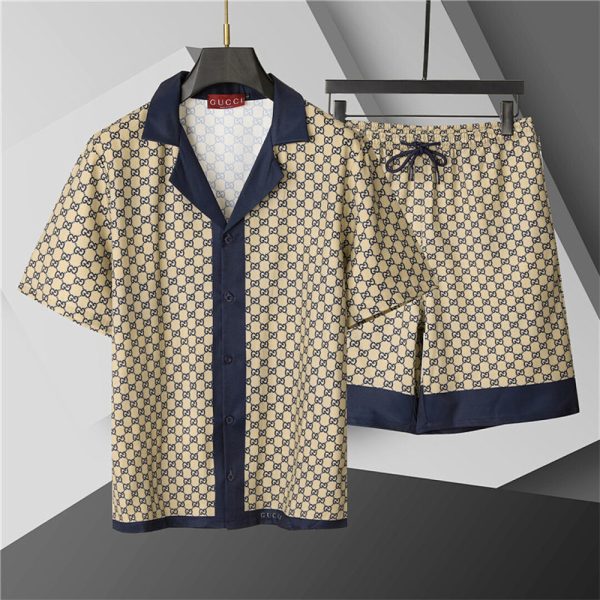 High quality short-sleeved suit for men size:M-3XL #31031