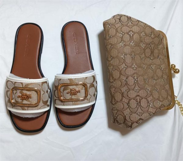 1 set slippers & shoulder bag set free shipping COH #31108