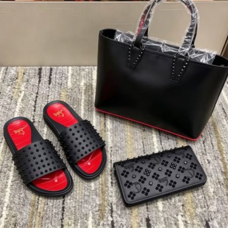 High quality slippers & Tote bag set free shipping CLN #31112