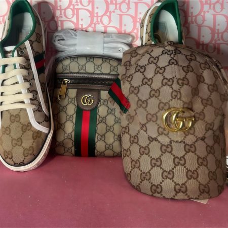 High quality sneakers & messenger bag & hat set free shipping GUI #31149