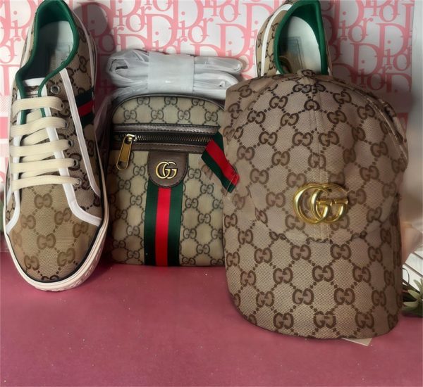 High quality sneakers & messenger bag & hat set free shipping GUI #31149