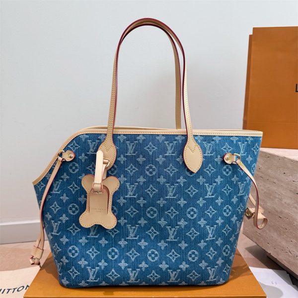 High quality denim neverful Tote bag size:31*28cm LOV #31204
