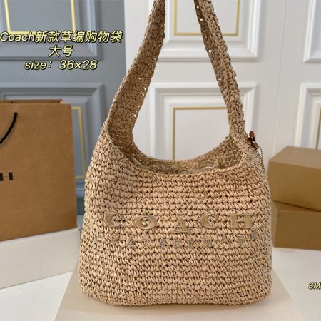 High quality straw weaving shoulder bag size:27cm/36cm COH #31209 - Image 2